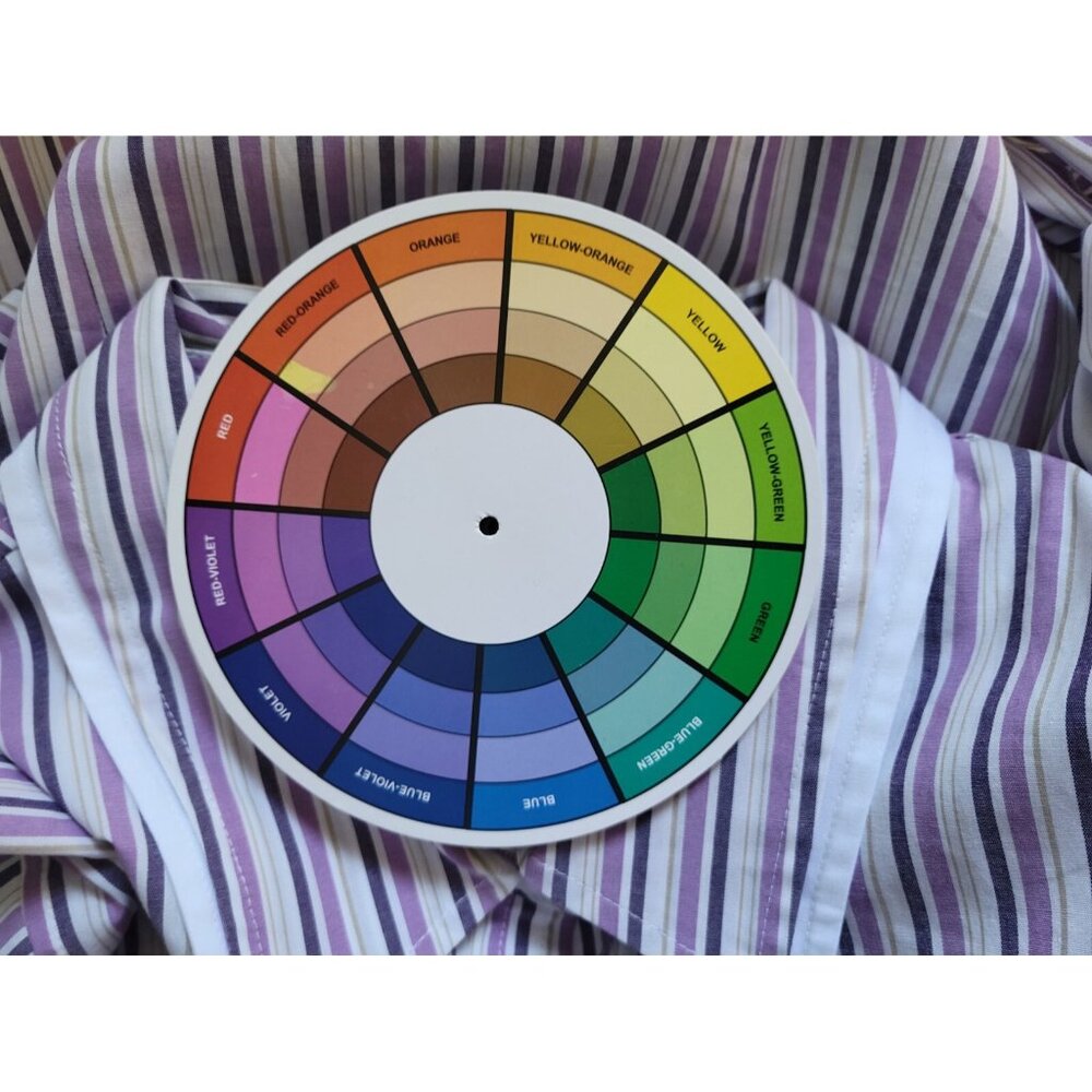 Style & Co 18 Plus Size Shirt Purple Striped Cotton Blend Button Up STR215E - Picture 7 of 9